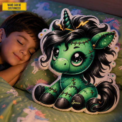 Personalized Spooky Unicorn Custom Shaped Pillow