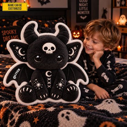 Personalized Gothic Bat Pillow – Halloween Gift
