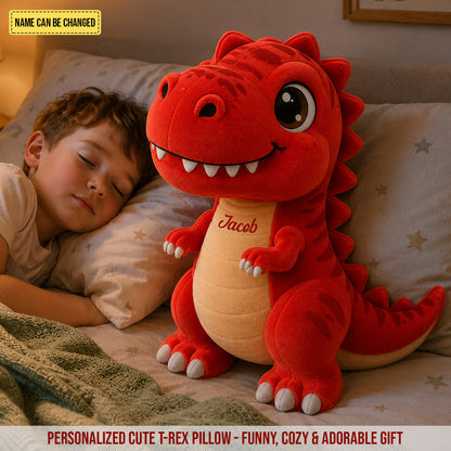Personalized Cute T-Rex Custom Shape Pillow