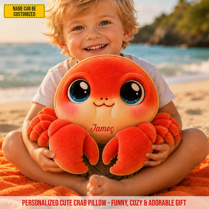 Personalized Cute Crab Custom Shaped Pillow