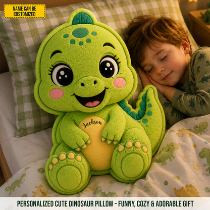 Personalized Cute Dinosaur Custom Shape Pillow