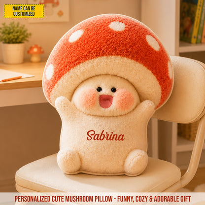 Personalized Cute Mushroom Custom Shape Pillow