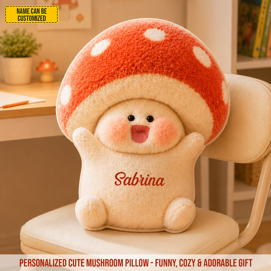 Personalized Cute Mushroom Custom Shape Pillow