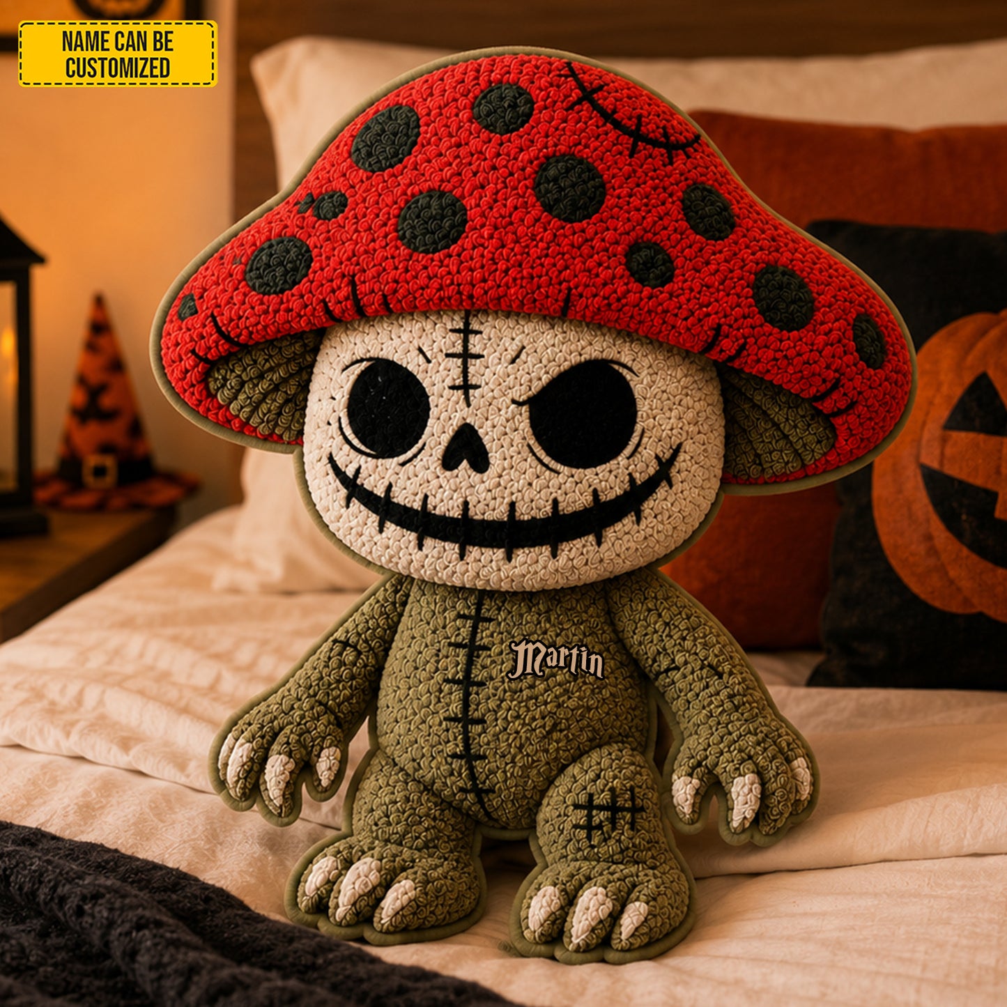 Personalized Mushroom Monster Custom Shaped Pillow