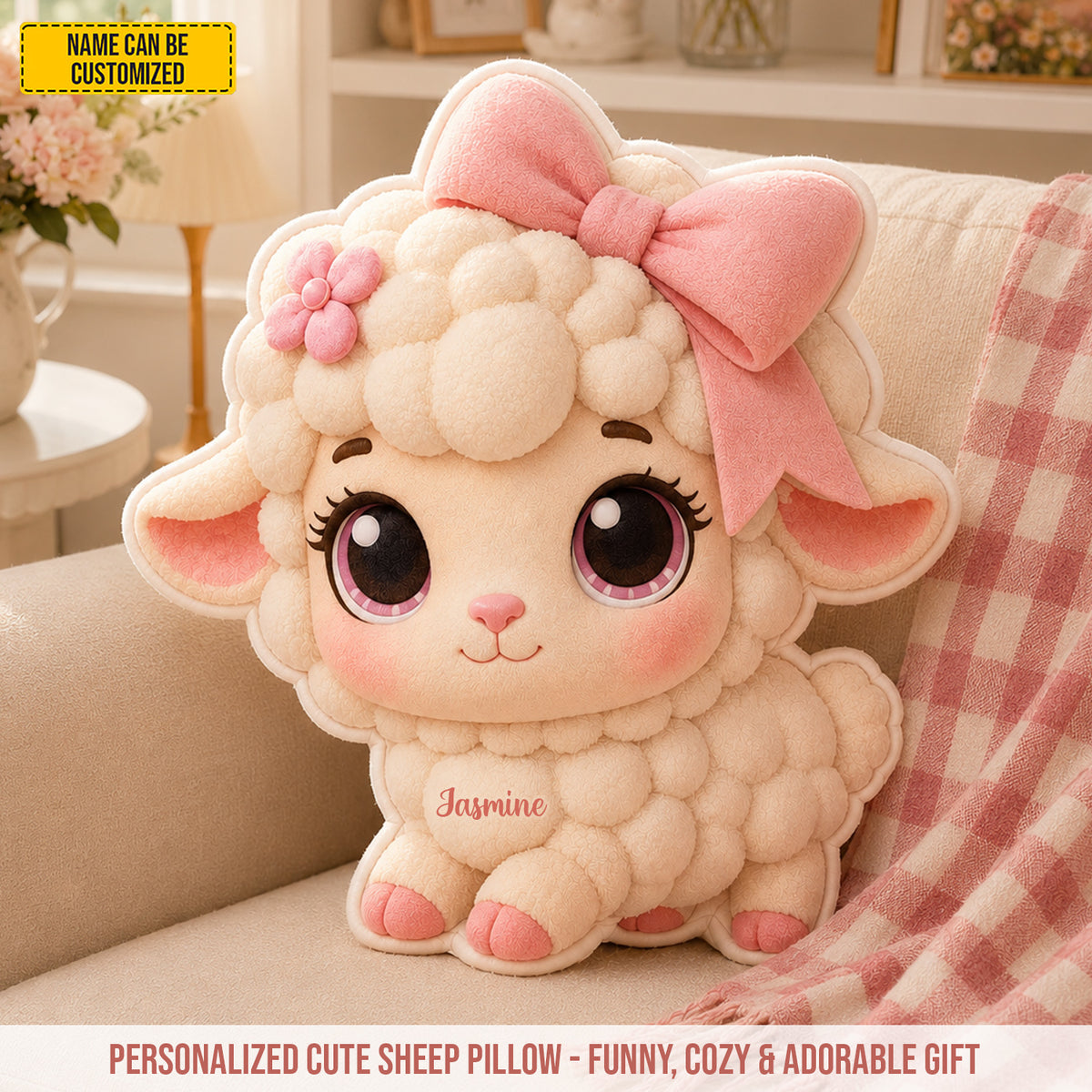 Personalized Cute Sheep Custom Shaped Pillow