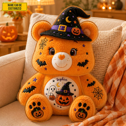 Personalized Halloween Bear Pillow
