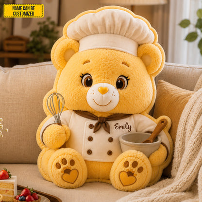 Personalized Chef Bear Custom Shape Pillow