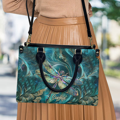 Beautiful Dragonfly - Personalized Leather Handbag