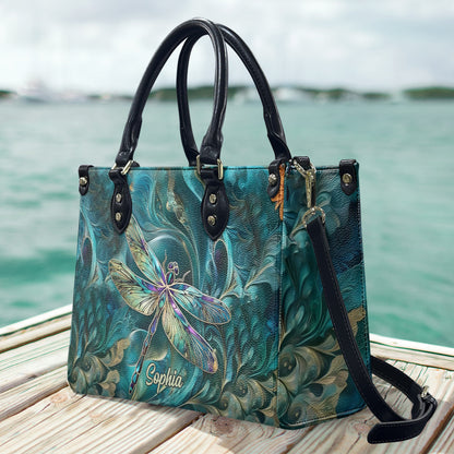 Beautiful Dragonfly - Personalized Leather Handbag