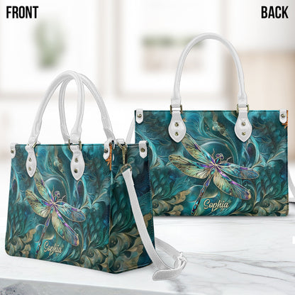 Beautiful Dragonfly - Personalized Leather Handbag