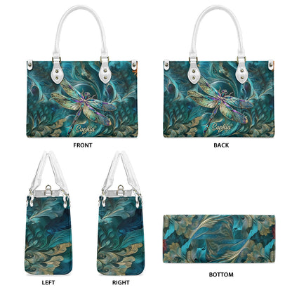 Beautiful Dragonfly - Personalized Leather Handbag