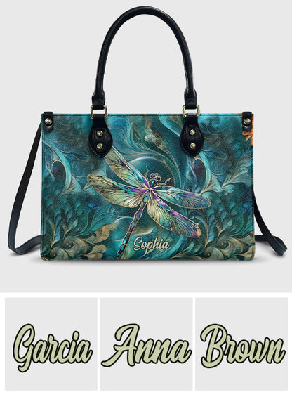 Beautiful Dragonfly - Personalized Leather Handbag