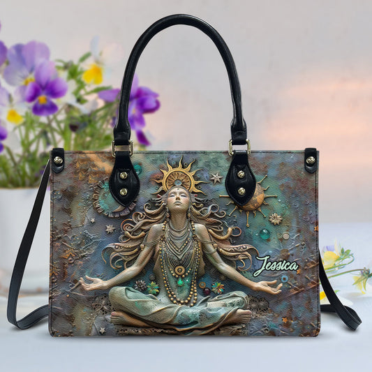 Lose Your Mind Find Your Soul - Personalized Yoga Leather Handbag