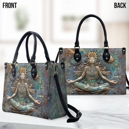 Lose Your Mind Find Your Soul - Personalized Yoga Leather Handbag