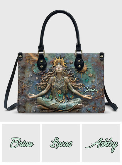 Lose Your Mind Find Your Soul - Personalized Yoga Leather Handbag