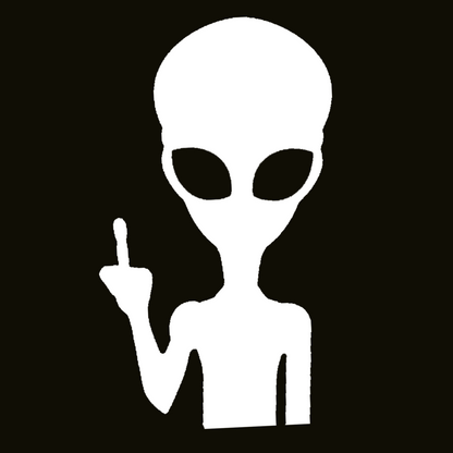 Alien Says No – UFO Vinyl Sticker