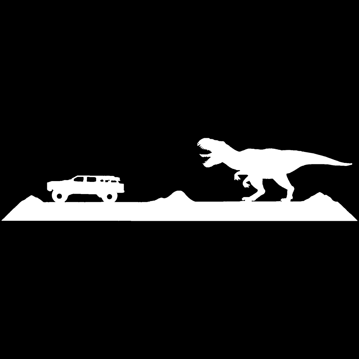 Jurassic Car Chase Sticker