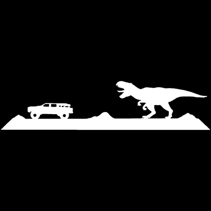 Jurassic Car Chase Sticker