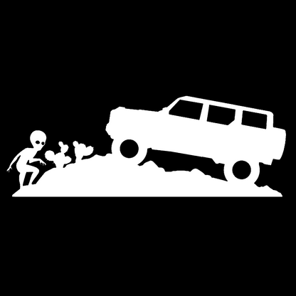 UFO & Alien Desert Encounter Sticker