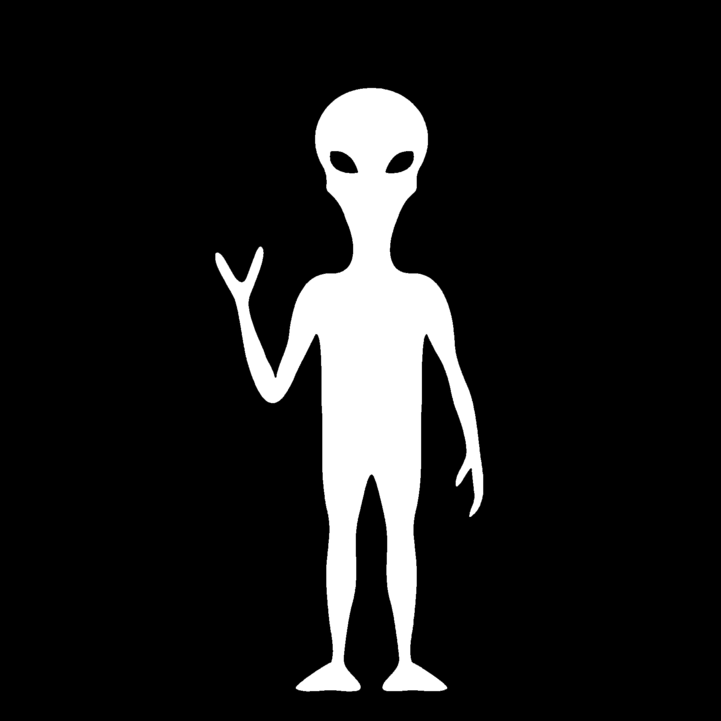 Alien Middle Finger Sticker
