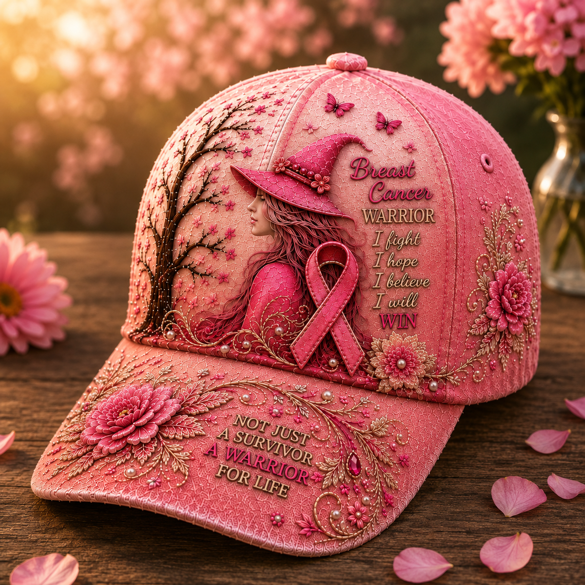 Breast Cancer Warrior Pink Hat