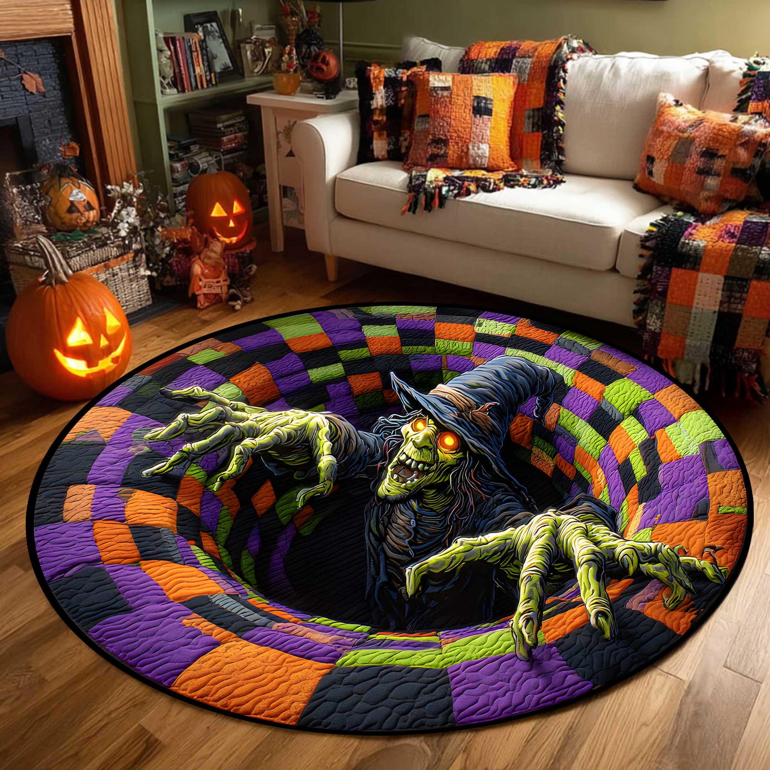 Witch Quilted Round Mat – Soul Flower