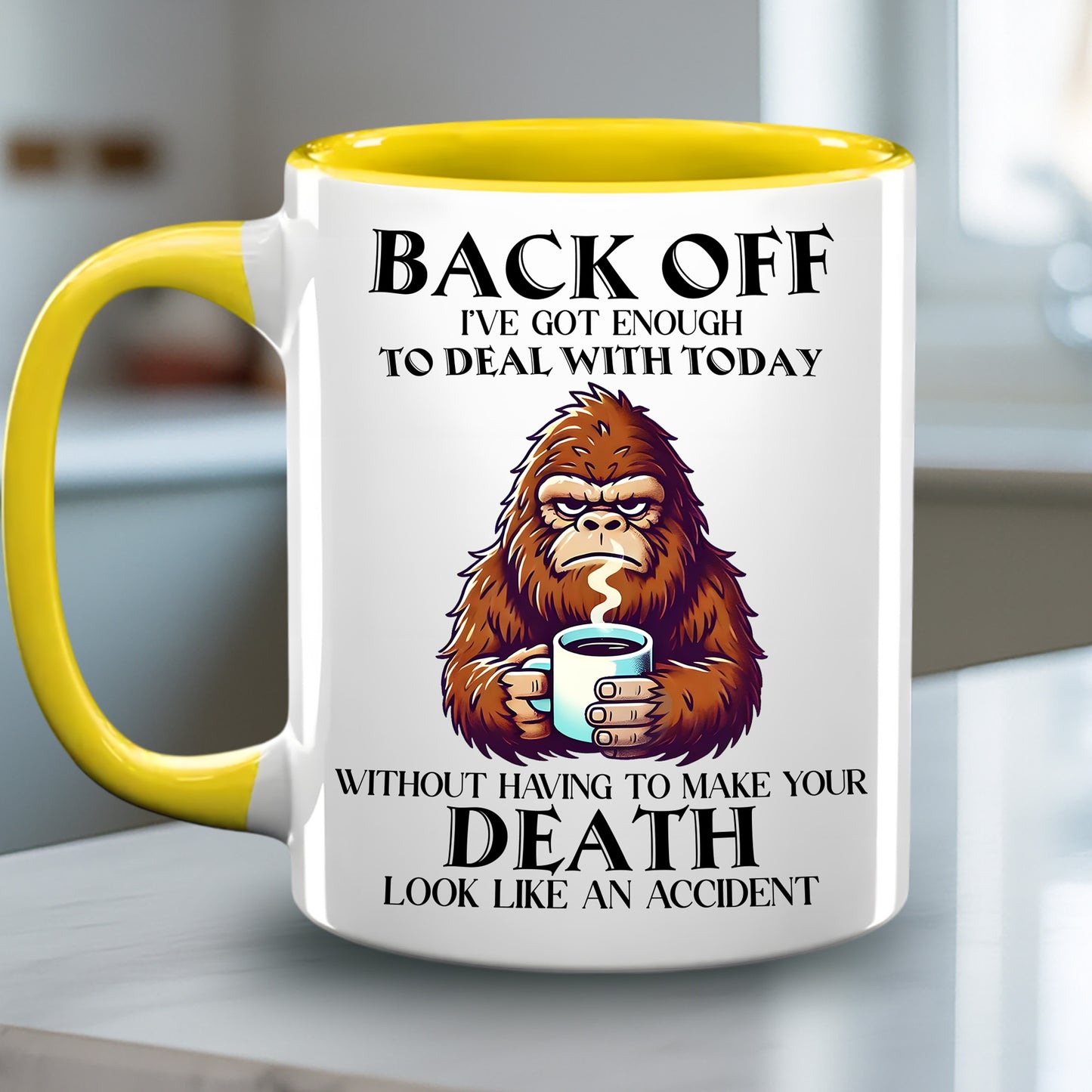 Funny Bigfoot Coffee Accent Mug
