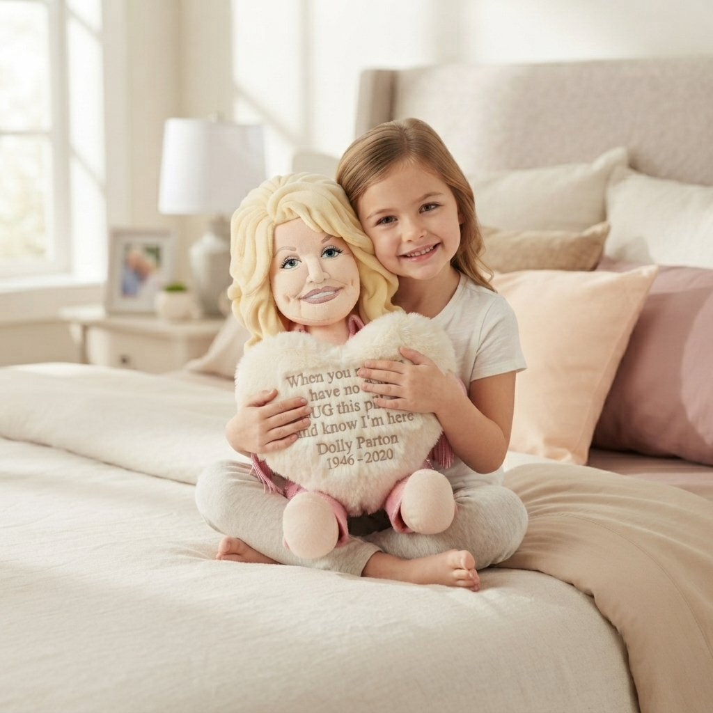 Dolly Parton When You Miss Me – Memorial Shaped Pillow