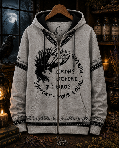 Funny Crows Before Bros – Support Your Local Murder” V-Neck Shirt